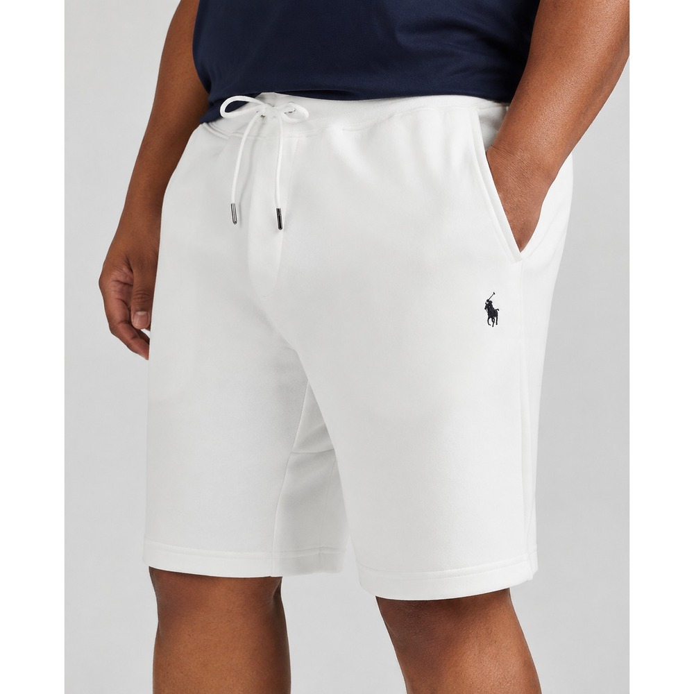 Polo Ralph Lauren Double-Knit Tech Fleece Shorts White Pony $110 3XB 3XL Big